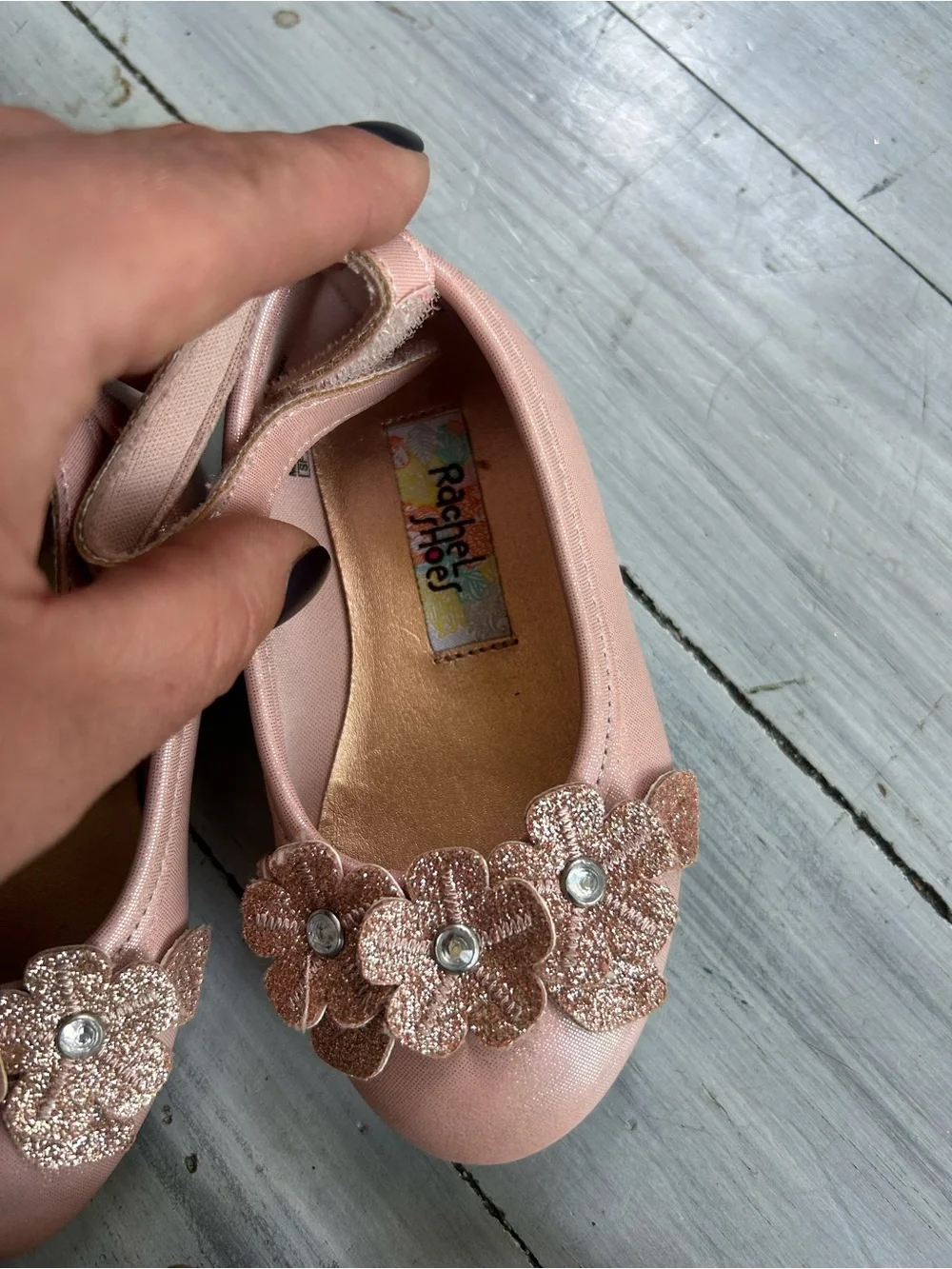 Toddler Girls Shoes Bundle Size 6 Rachel Shoes & Glitter Sandals 2 Pairs